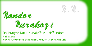 nandor murakozi business card